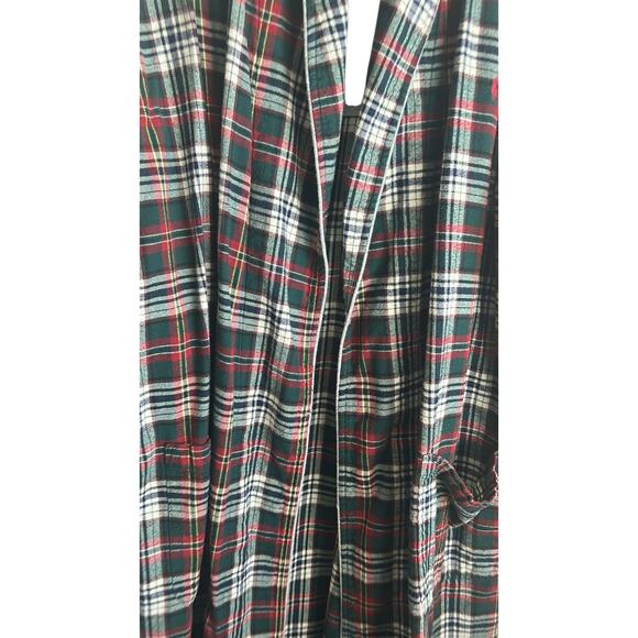 Polo Ralph Lauren‎ Sleepwear Mens Flanel Robe S/M Red Plaid Comfy Preppy Casual - Picture 6 of 15